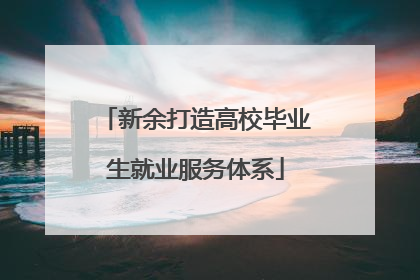 新余打造高校毕业生就业服务体系