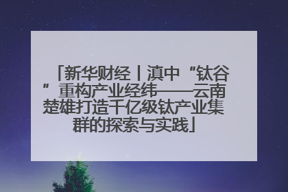 新华财经丨滇中“钛谷”重构产业经纬——云南楚雄打造千亿级钛产业集群的探索与实践