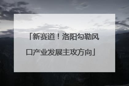 新赛道！洛阳勾勒风口产业发展主攻方向