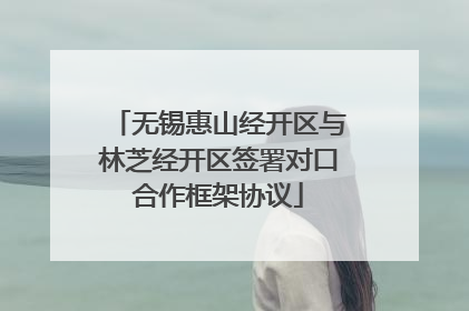 无锡惠山经开区与林芝经开区签署对口合作框架协议