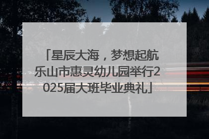 星辰大海，梦想起航 乐山市惠灵幼儿园举行2025届大班毕业典礼