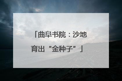 曲阜书院：沙地育出“金种子”