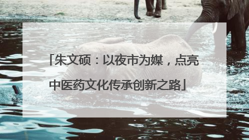 朱文硕：以夜市为媒，点亮中医药文化传承创新之路