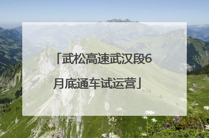 武松高速武汉段6月底通车试运营
