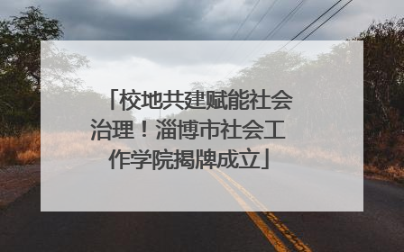 校地共建赋能社会治理！淄博市社会工作学院揭牌成立