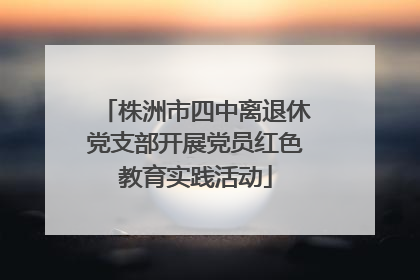 株洲市四中离退休党支部开展党员红色教育实践活动