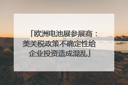 欧洲电池展参展商：美关税政策不确定性给企业投资造成混乱
