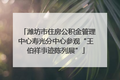 潍坊市住房公积金管理中心寿光分中心参观“王伯祥事迹陈列展”