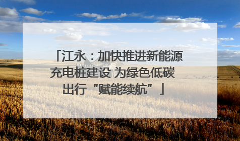 江永：加快推进新能源充电桩建设 为绿色低碳出行“赋能续航”