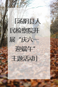 汤阴县人民检察院开展“庆六一 迎端午”主题活动