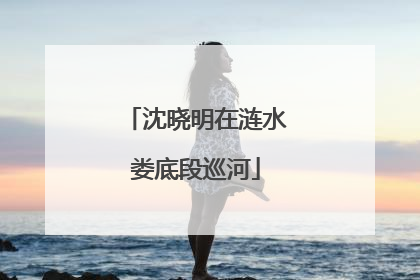 沈晓明在涟水娄底段巡河