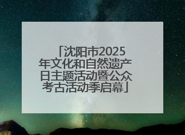 沈阳市2025年文化和自然遗产日主题活动暨公众考古活动季启幕