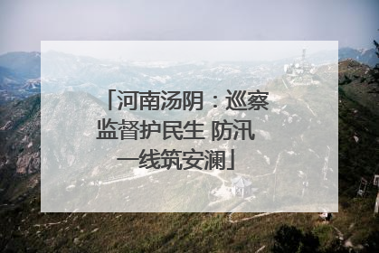 河南汤阴：巡察监督护民生 防汛一线筑安澜