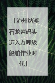 泸州纳溪石龙岩码头迈入万吨级船舶作业时代