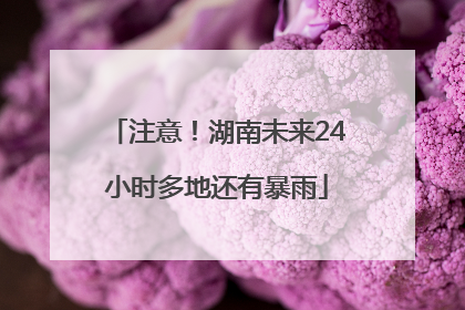 注意！湖南未来24小时多地还有暴雨