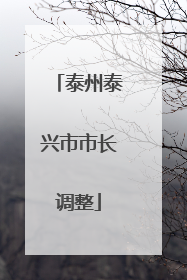 泰州泰兴市市长调整