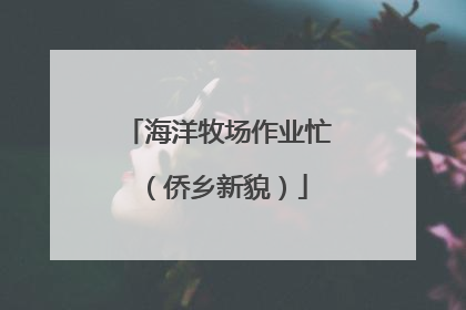 海洋牧场作业忙（侨乡新貌）