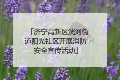 济宁高新区洸河街道阳光社区开展消防安全宣传活动