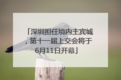 深圳担任境内主宾城，第十一届上交会将于6月11日开幕