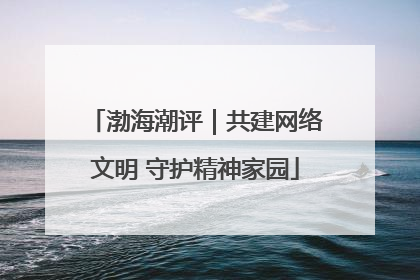 渤海潮评｜共建网络文明 守护精神家园