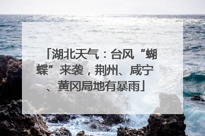 湖北天气：台风“蝴蝶”来袭，荆州、咸宁、黄冈局地有暴雨
