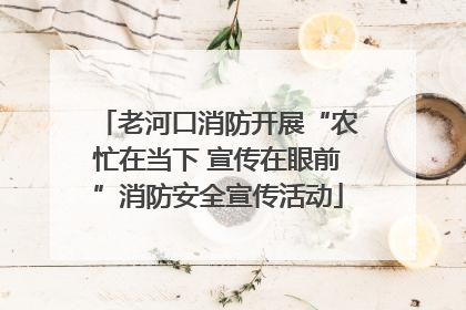 老河口消防开展“农忙在当下 宣传在眼前”消防安全宣传活动