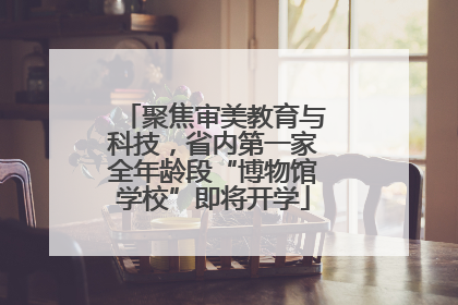 聚焦审美教育与科技，省内第一家全年龄段“博物馆学校”即将开学