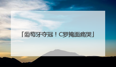 葡萄牙夺冠！C罗掩面痛哭