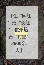 让“网红”更“长红” 杭州培育“村播”2600余人