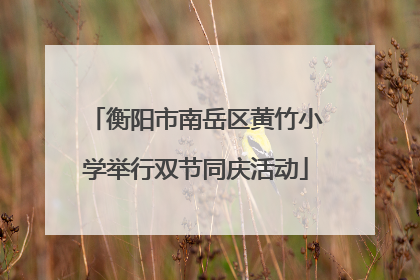 衡阳市南岳区黄竹小学举行双节同庆活动