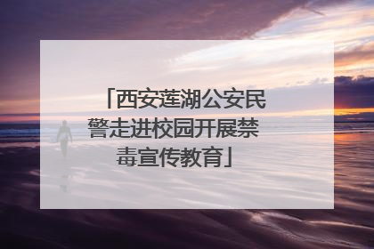 西安莲湖公安民警走进校园开展禁毒宣传教育