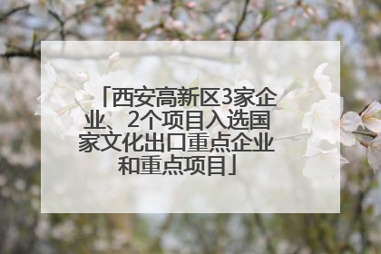 西安高新区3家企业、2个项目入选国家文化出口重点企业和重点项目