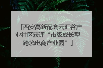 西安高新配套云汇谷产业社区获评“市级成长型跨境电商产业园”