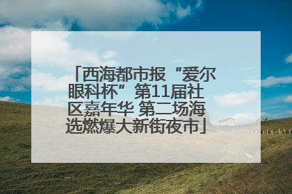 西海都市报“爱尔眼科杯”第11届社区嘉年华 第二场海选燃爆大新街夜市