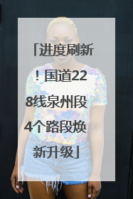 进度刷新！国道228线泉州段4个路段焕新升级