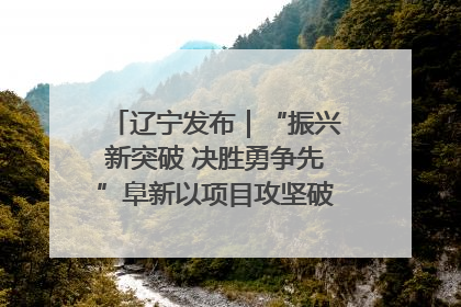 辽宁发布｜“振兴新突破 决胜勇争先”阜新以项目攻坚破解发展瓶颈 经济发展实现良好开局