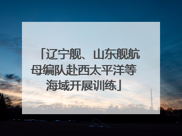 辽宁舰、山东舰航母编队赴西太平洋等海域开展训练