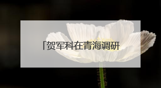 贺军科在青海调研科协基层工作情况