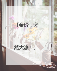 金价，突然大涨！