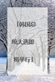 韩国总统大选即将举行