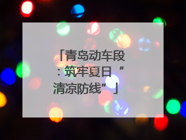 青岛动车段：筑牢夏日“清凉防线”