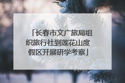 长春市文广旅局组织旅行社到莲花山度假区开展研学考察