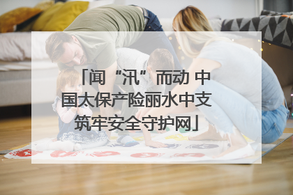 闻“汛”而动 中国太保产险丽水中支筑牢安全守护网