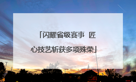 闪耀省级赛事  匠心技艺斩获多项殊荣
