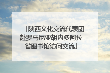 陕西文化交流代表团赴罗马尼亚胡内多阿拉省图书馆访问交流