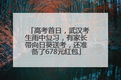 高考首日，武汉考生雨中复习，有家长带向日葵送考，还准备了678元红包