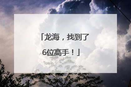 龙海，找到了6位高手！
