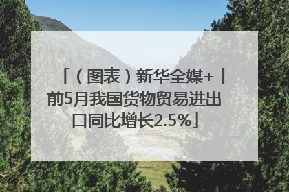 （图表）新华全媒+丨前5月我国货物贸易进出口同比增长2.5%