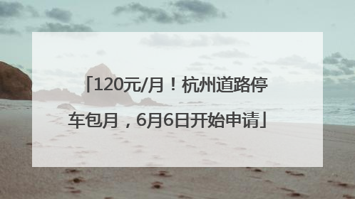 120元/月！杭州道路停车包月，6月6日开始申请