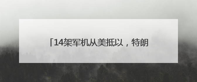 14架军机从美抵以，特朗普两周内决定是否打伊朗